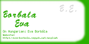 borbala eva business card