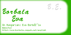 borbala eva business card